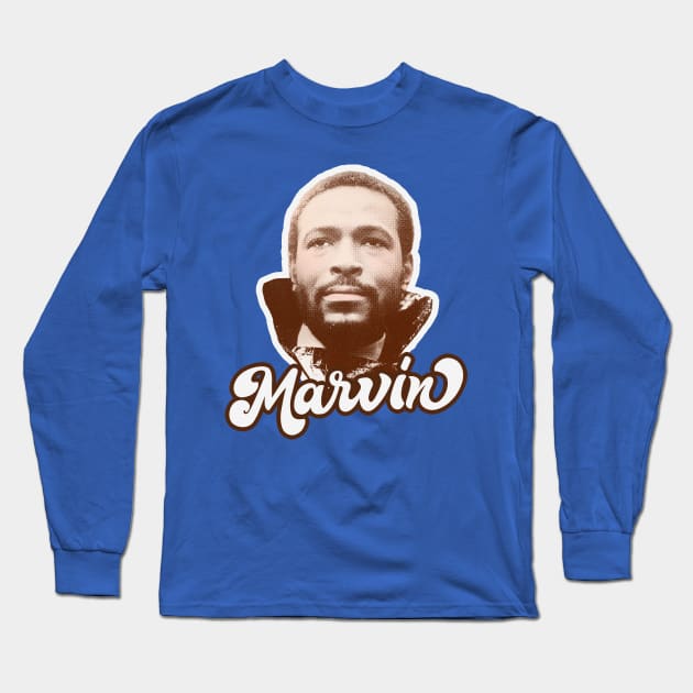 Marvin Gaye / Retro Style Design Long Sleeve T-Shirt by DankFutura